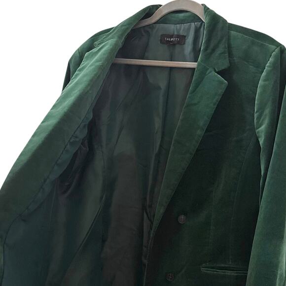 Talbots Velveteen Velvet Open Blazer Holiday Christmas Size 18 - Picture 6 of 14